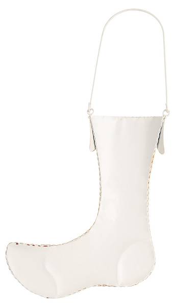 Weihnachtsstrumpf Xmas&Arcos Beige - Metall - 2 x 28 x 23 cm