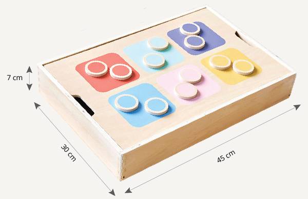 Sensoriche Speelbak NUANCE plaatmateriaal op houtbasis - 30 x 7 x 45 cm