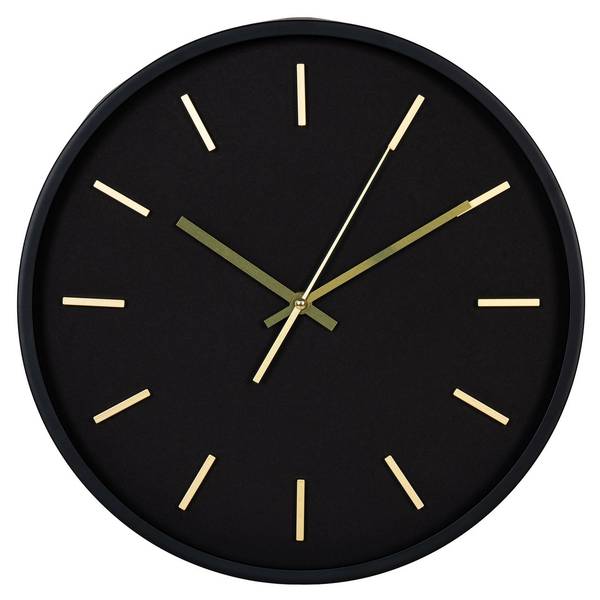 Wanduhr Kensington Schwarz - Polypropylen - 5 x 35 x 35 cm