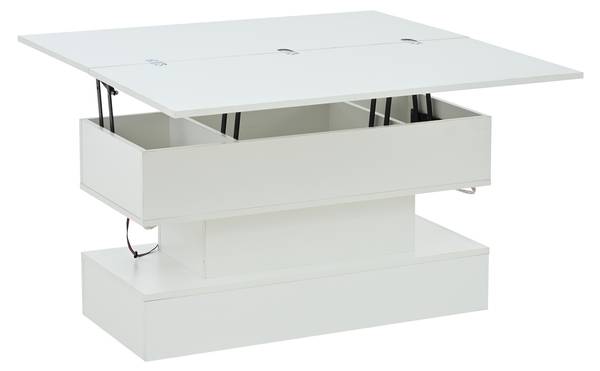 Table Basse Hermes Ⅵ Blanc - Bois manufacturé - 50 x 64 x 100 cm