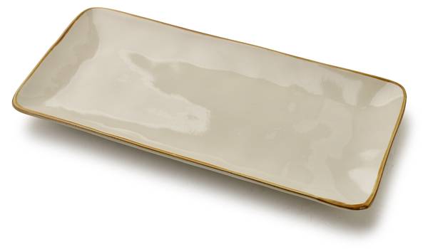 Servierplatte BASIC NATURE Beige - Keramik - 16 x 3 x 33 cm