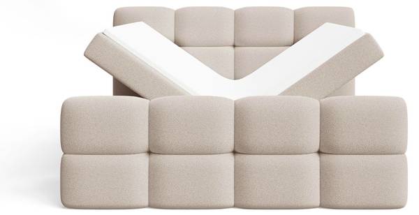 Boxspringbett RIVON Beige - Liegefläche Breite: 180 cm