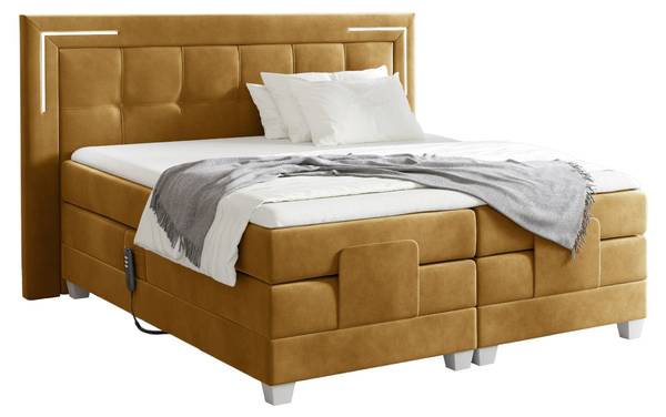 Boxspringbett TARENTE Senfgelb