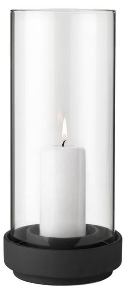 Kerzenhalter Hurricane Schwarz - Keramik - 14 x 29 x 14 cm