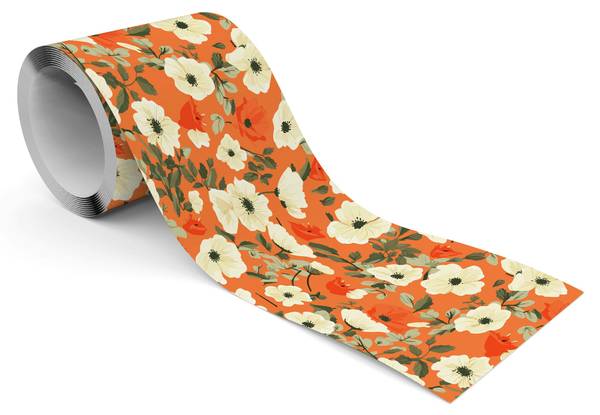 Behangrand KLAPROZEN Bladeren Natuur beige - groen - oranje - rood - vlies - 10 x 300 x 300 cm