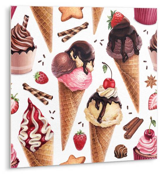 Selbstklebende Fliesen (9 St.) Cupcakes 30 x 30 cm