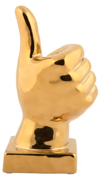 Ornament Okay Gold - Keramik - 8 x 21 x 12 cm