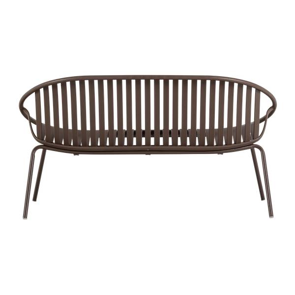 Gartensofa BRUCE Braun - Violett - Eisen - Polypropylen - 131 x 73 x 72 cm