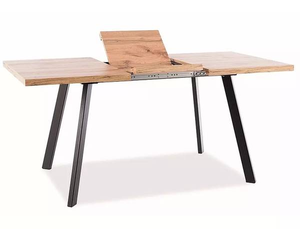 Esstisch Brick Schwarz - Braun - Holzwerkstoff - 160 x 78 x 80 cm