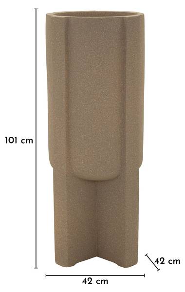 Übertopf Moai Braun - Harz - 42 x 101 x 42 cm