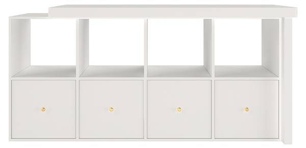 Hoekbureau CHANGLucy wit - plaatmateriaal op houtbasis - 140 x 78 x 120 cm