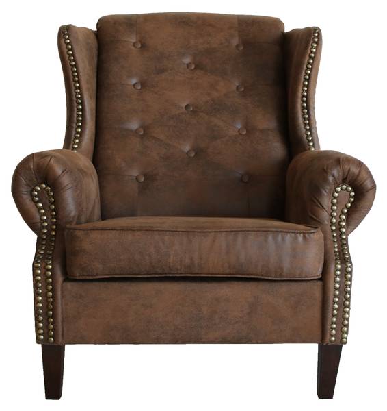 Chesterfield Ohrensessel Valencia Braun