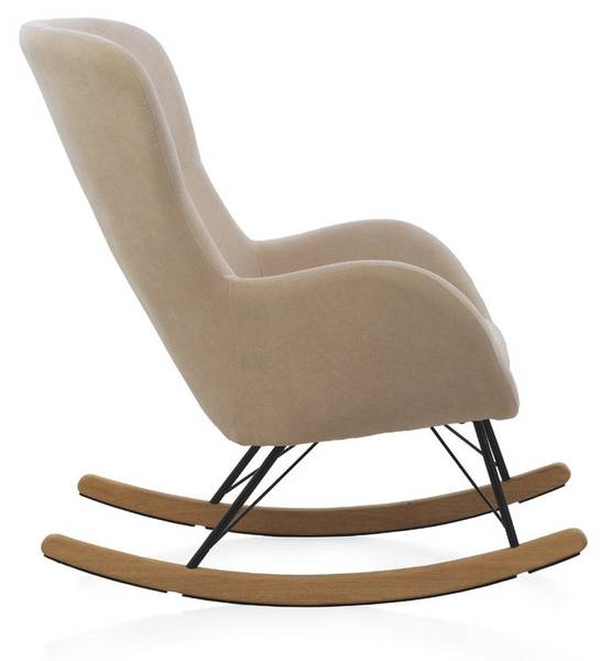 Schaukstuhl 2044 Beige - Textil - 78 x 96 x 89 cm