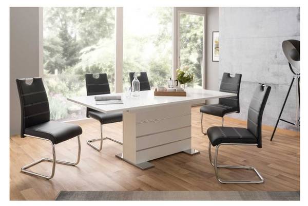 Table extensible 6-8 personnes - Rectang Blanc