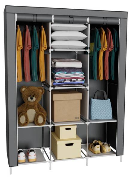 Stoffschrank 1605-4240 Grau