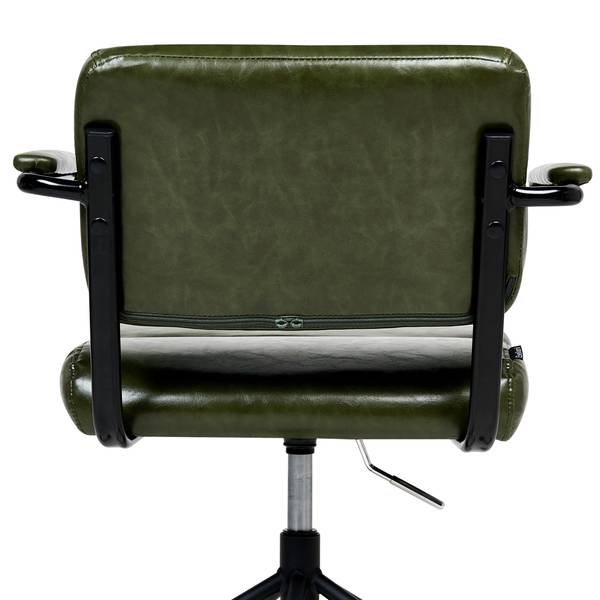 Chaise de bureau CANDOR Noir - Vert foncé - Vert - Argenté