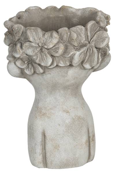 Blumentopf Sereanasi Grau - Stein - 11 x 18 x 11 cm
