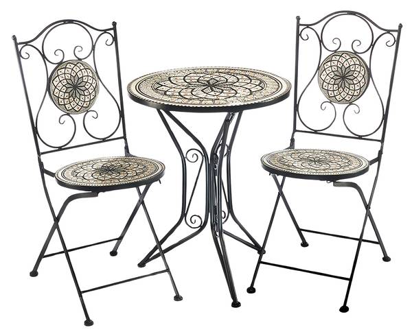 Sitzgruppe METALLGROUP Set4 Schwarz - Metall - Tiefe: 0 cm