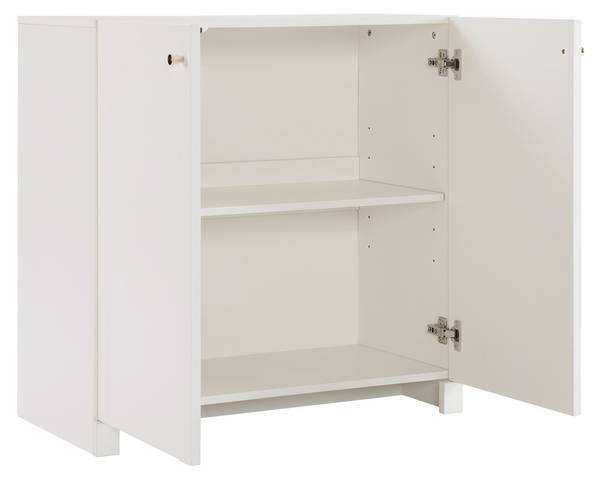 Zijkastje ArcLucy Ⅱ wit - plaatmateriaal op houtbasis - 80 x 80 x 40 cm