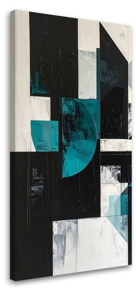 Wandbild Abstrakte Geometrie 50 x 100 cm