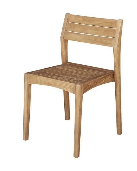 Gartenstuhl Beige - Massivholz - 48 x 80 x 45 cm