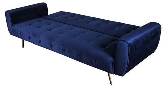 Schlafsofa ODIN Blau - Holz teilmassiv - 79 x 80 x 210 cm