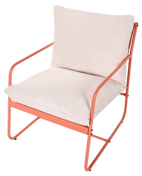Sitzgruppe FORMELLO 13-tlg Beige - Rot - Metall - 75 x 87 x 75 cm