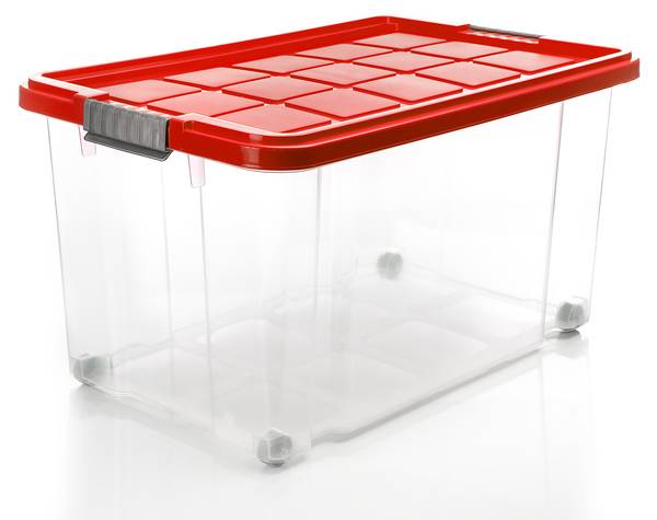 Aufbewahrungsbox 1769919 2er Set Rot - Kunststoff - 40 x 33 x 60 cm
