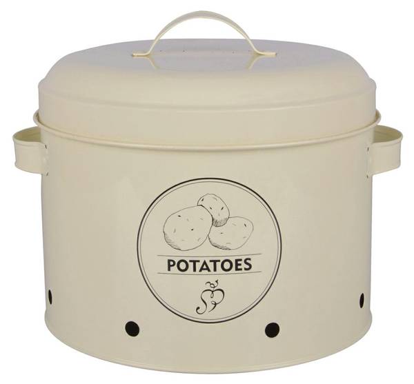 Kartoffelbehälter C2070 Beige - Metall - 28 x 21 x 23 cm