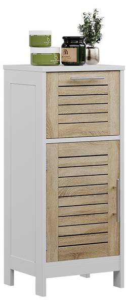 Midischrank Looma 57484 Braun - Weiß - Holzwerkstoff - 35 x 80 x 30 cm