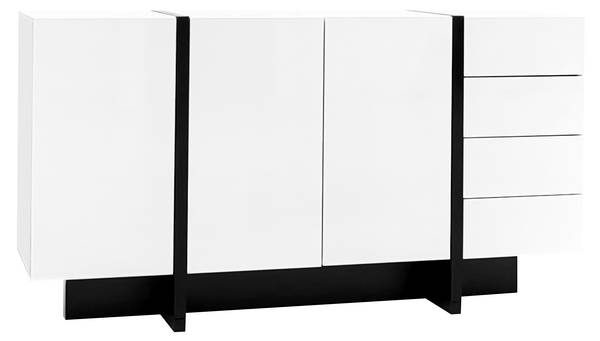 Sideboard O110127 Weiß - Holzwerkstoff - 150 x 81 x 40 cm