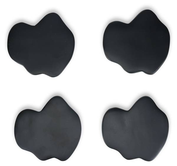 Untersetzer Charm - 4er-Set Schwarz - Metall - 10 x 1 x 10 cm