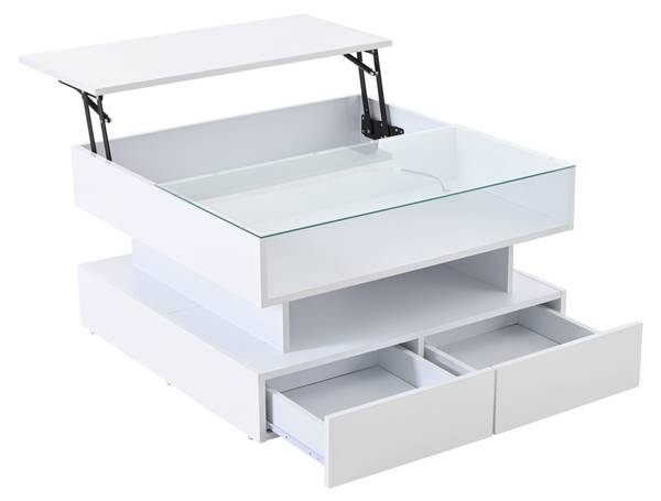 Couchtisch Hermes Ⅱ Weiß - Holzwerkstoff - 80 x 45 x 80 cm