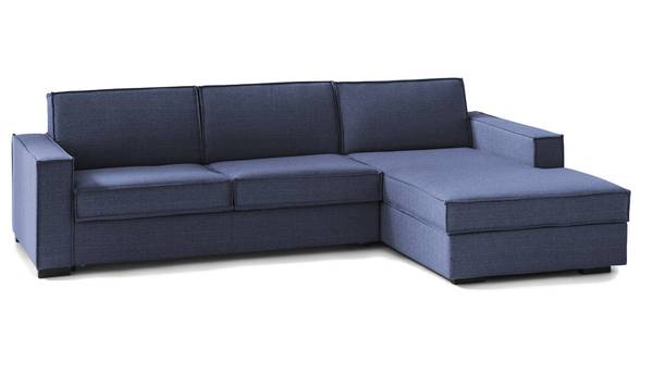 Sofa mit Halbinsel Nami Blau