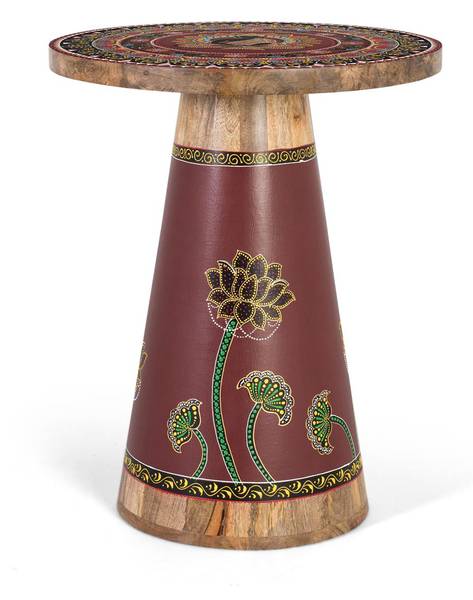 Table d’appoint 2201 Marron - Bois massif - 46 x 56 x 46 cm