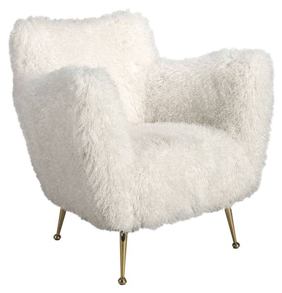 Sessel 5191 Weiß - Flachgewebe - Polyester - Teddystoff - Webstoff - 93 x 91 x 82 cm