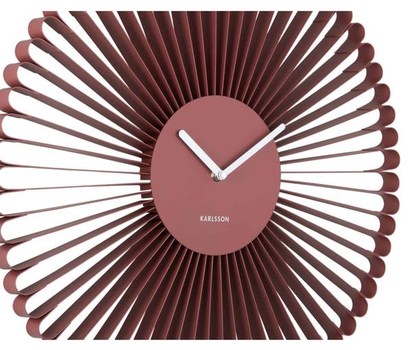 Wanduhr Cascara Rot - Eisen - 50 x 50 x 50 cm
