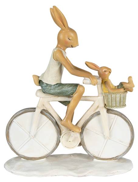 Figur Kaninchen DekoEaster-Simon Weiß - Kunststoff - 7 x 22 x 18 cm