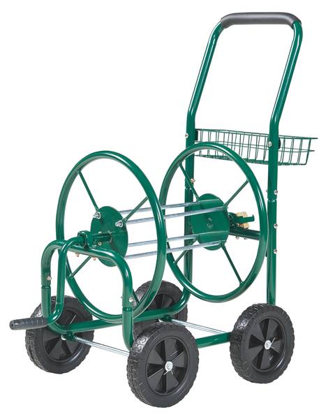 Schlauchwagen Pescaza Schwarz - Grün - Metall - 44 x 95 x 86 cm