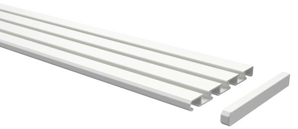 Gardinenschiene 4-Lauf Slimline 2-teilig Breite: 240 cm