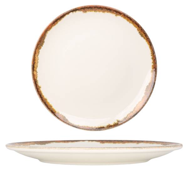 Geschirrset Fluer Amber 24-tlg Porzellan - Höhe: 2 cm
