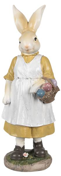 Figur Kaninchen DekoEaster-Andres Beige - Kunststoff - 11 x 38 x 14 cm