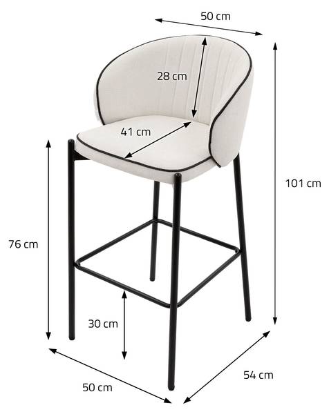Barhocker VIENNA 2er-Set Beige - 2er Set