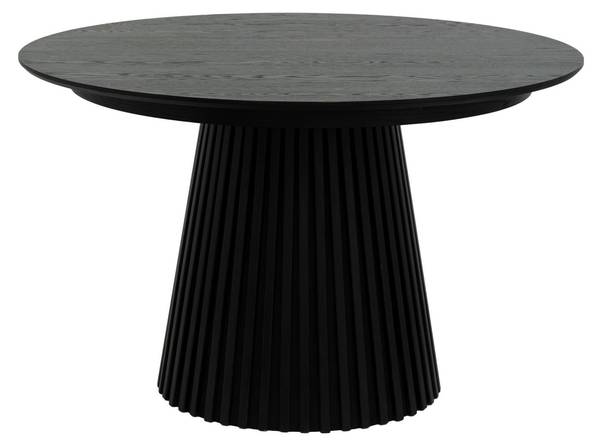 Esstisch Svendborg Schwarz - Holzwerkstoff - Metall - Holz teilmassiv - 120 x 75 x 120 cm