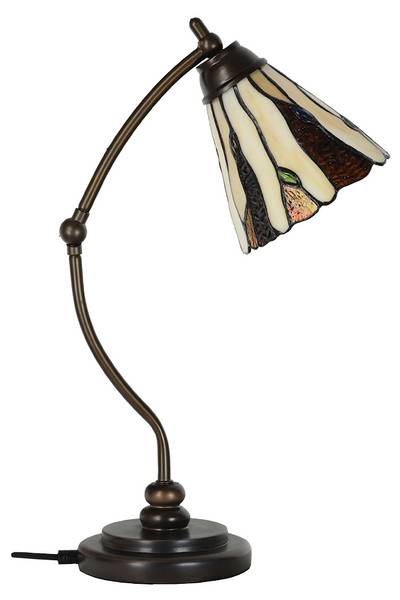 Tiffany Tafellamp Samira beige - glas - 27 x 51 x 27 cm