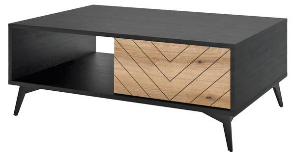 Wohnwände DIAMO 5-tlg Schwarz - Braun - Holzwerkstoff - 311 x 178 x 39 cm
