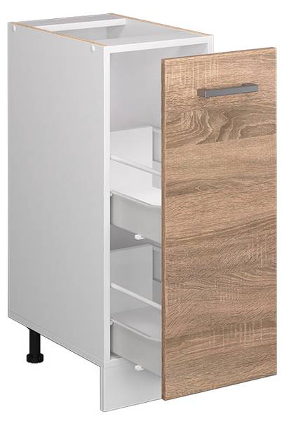 Unterschrank R-Line 41847 Reinweiß - Eiche Sonoma Dekor
