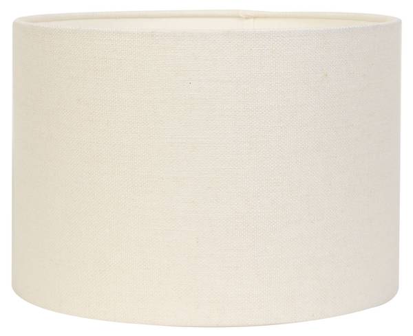 Abat-jour cylindrique Livigno Blanc - Tissu structuré - Acier - 50 x 38 x 50 cm