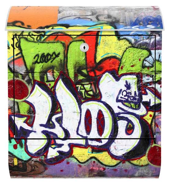Briefkasten Graffiti Stahl - 39 x 46 x 13 cm