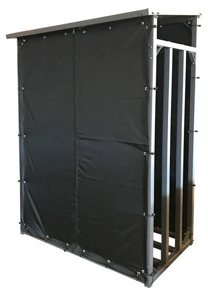 Kaminholzregal Wetterschutz Sierra Schwarz - 130 x 185 cm
